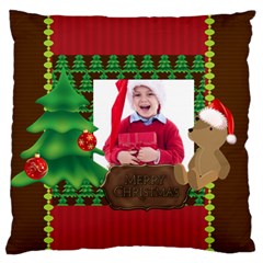 xmas - Large Premium Plush Fleece Cushion Case (Two Sides)