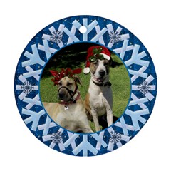 Pet Christmas Snowflake Ornament - Ornament (Round)