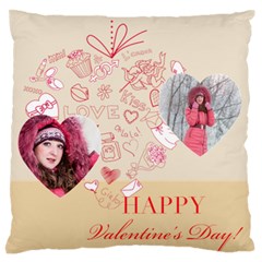 love - Large Premium Plush Fleece Cushion Case (Two Sides)