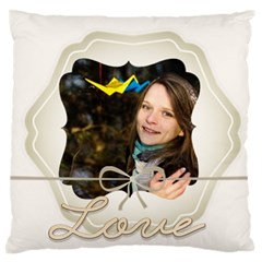 love - Large Premium Plush Fleece Cushion Case (Two Sides)