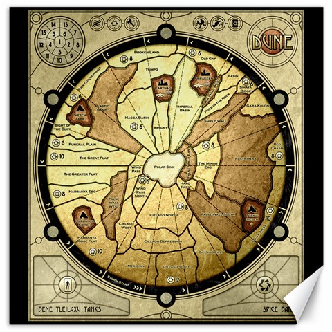 Dune Game Board 20  * 20  By Pauli Vinni 19 x19.27  Canvas - 1