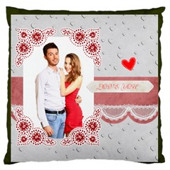 love - Large Premium Plush Fleece Cushion Case (Two Sides)