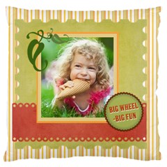 kids - Large Premium Plush Fleece Cushion Case (One Side)