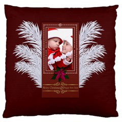 XMAS - Large Premium Plush Fleece Cushion Case (One Side)