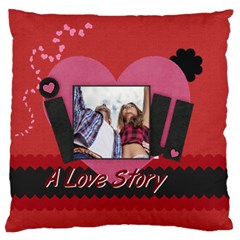 love - Large Flano Cushion Case (Two Sides)