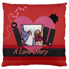 love - Large Premium Plush Fleece Cushion Case (Two Sides)