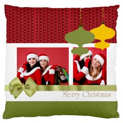 XMAS - Large Premium Plush Fleece Cushion Case (One Side)