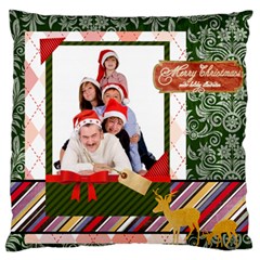 xmas - Large Premium Plush Fleece Cushion Case (One Side)