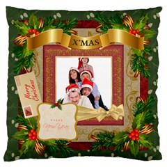 XMAS - Large Premium Plush Fleece Cushion Case (One Side)