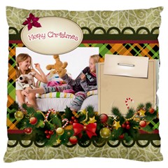 XMAS - Large Premium Plush Fleece Cushion Case (One Side)