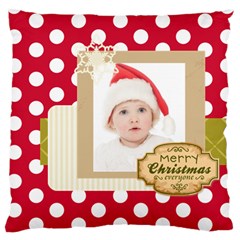 XMAS - Large Premium Plush Fleece Cushion Case (Two Sides)