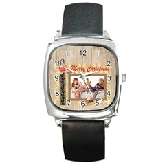 merry christmas - Square Metal Watch