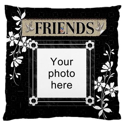 Friends Black Flano Cushion Case (2 Sides) By Lil Front