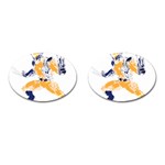 Splatter Heroes Wolverine Plain Cufflinks (Oval) Front(Pair)