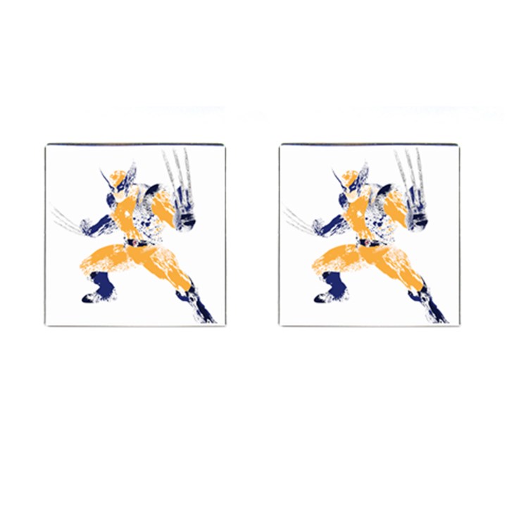 Splatter Heroes Wolverine Plain Cufflinks (Square)