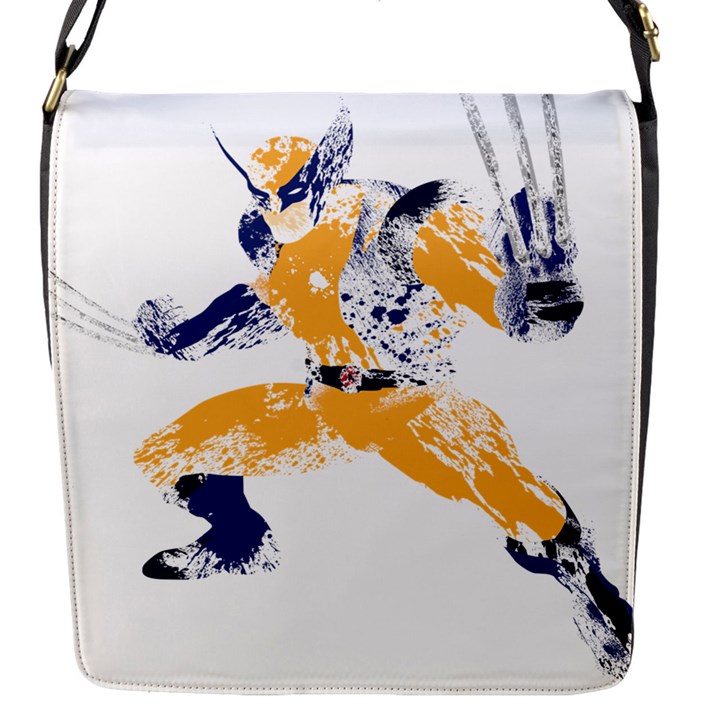 Splatter Heroes Wolverine Plain Flap Closure Messenger Bag (Small)