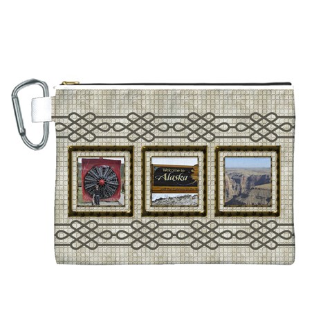 Choc Canvas Cosmetic Bag (large) By Deborah Front