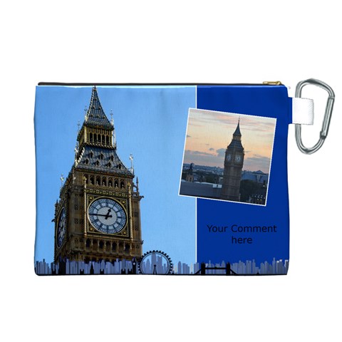 My London Canvas Cosmetic Bag (xl) By Deborah Back