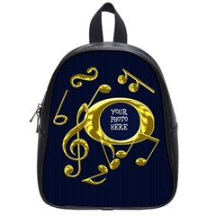 Golden Musical Note School Bag Small - School Bag (Small)