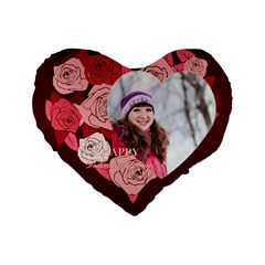 love - Standard 16  Premium Plush Fleece Heart Shape Cushion 