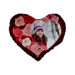 love - Standard 16  Premium Flano Heart Shape Cushion 