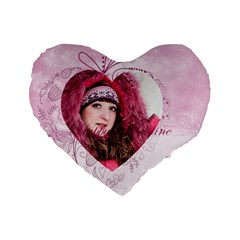 love - Standard 16  Premium Plush Fleece Heart Shape Cushion 