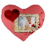love - Large 19  Premium Flano Heart Shape Cushion