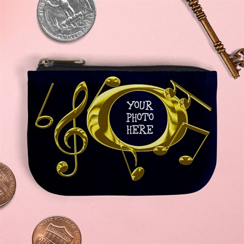 Golden Music Mini Coin Purse By Chere s Creations Front