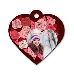 love - Dog Tag Heart (One Side)