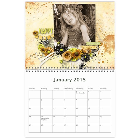 Lidas Calendar By Kaye Jan 2015