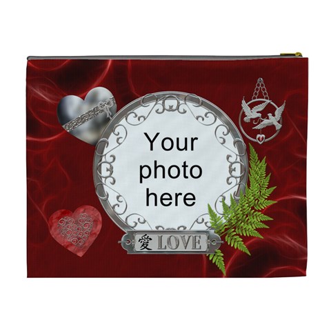 Chrome Love Xl Cosmetic Bag By Lil Back