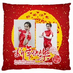 chinese new year - Large Premium Plush Fleece Cushion Case (One Side)