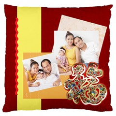 chinese new year - Large Premium Plush Fleece Cushion Case (Two Sides)