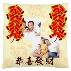 chinese new year - Large Premium Plush Fleece Cushion Case (Two Sides)