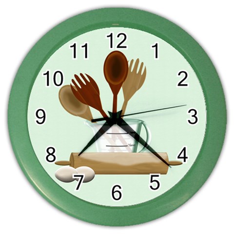 Kitchen Clock Green By Chere s Creations Front