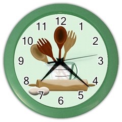 Kitchen Clock Green - Color Wall Clock