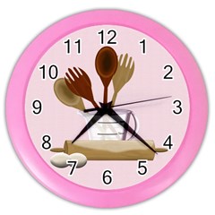 Kitchen Clock Pink - Color Wall Clock