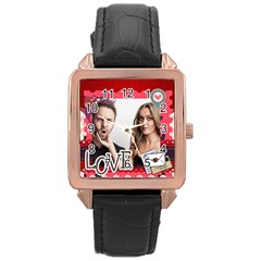 love - Rose Gold Leather Watch 