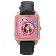 love - Rose Gold Leather Watch 