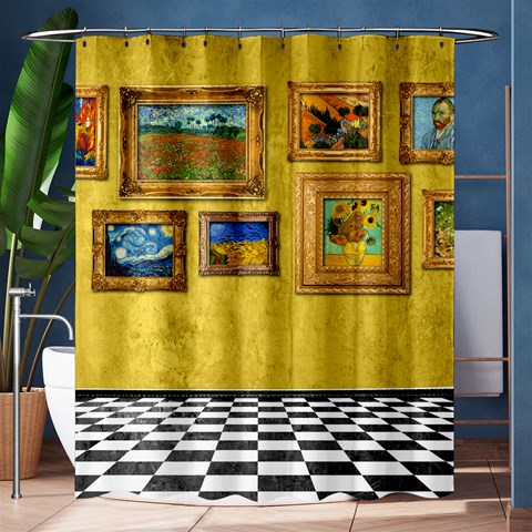 Gold Shower Curtain By Sandra Grouette 60 x72  Curtain