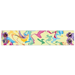 Color splash Flano Scarf (small) - Small Premium Plush Fleece Scarf