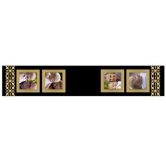 Black And Gold Flano Scarf (large)