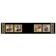 Balck And Gold Flano Scarf (small)