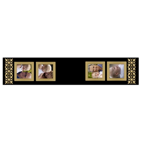 Balck And Gold Flano Scarf (small) By Deborah Back