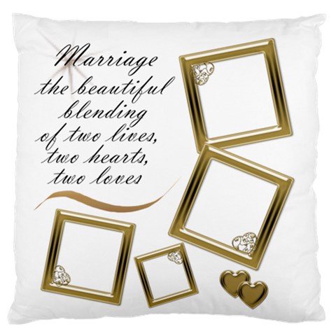 Marriage Large Flano Cushion Case By Deborah Back