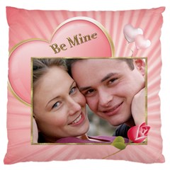 Be Mine Large Flano Cushion Case - Large Premium Plush Fleece Cushion Case (Two Sides)