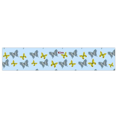 Blue And Yellow Butterfly Flano Scarf (small) By Kim Blair Front