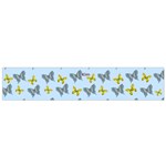 Blue and Yellow Butterfly Flano Scarf (small) - Small Flano Scarf