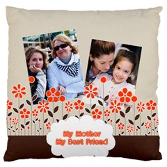 mothers day - Large Premium Plush Fleece Cushion Case (Two Sides)