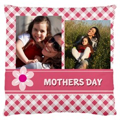 mothers day - Large Premium Plush Fleece Cushion Case (Two Sides)